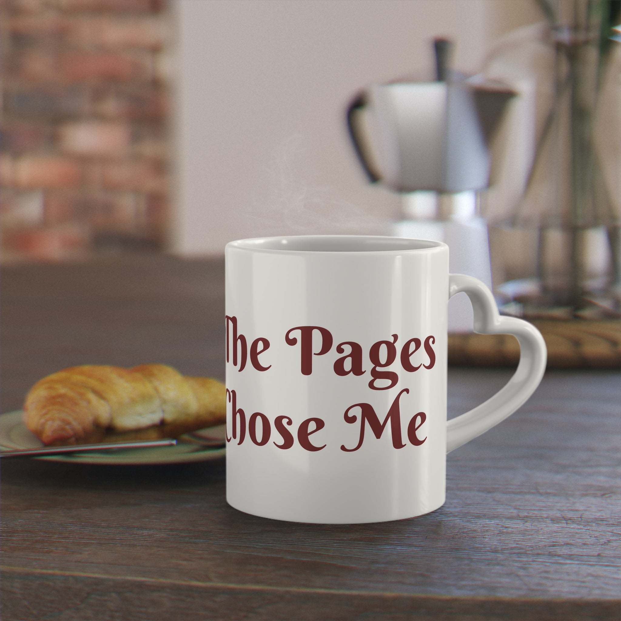 The Pages Chose Me Heart Mug